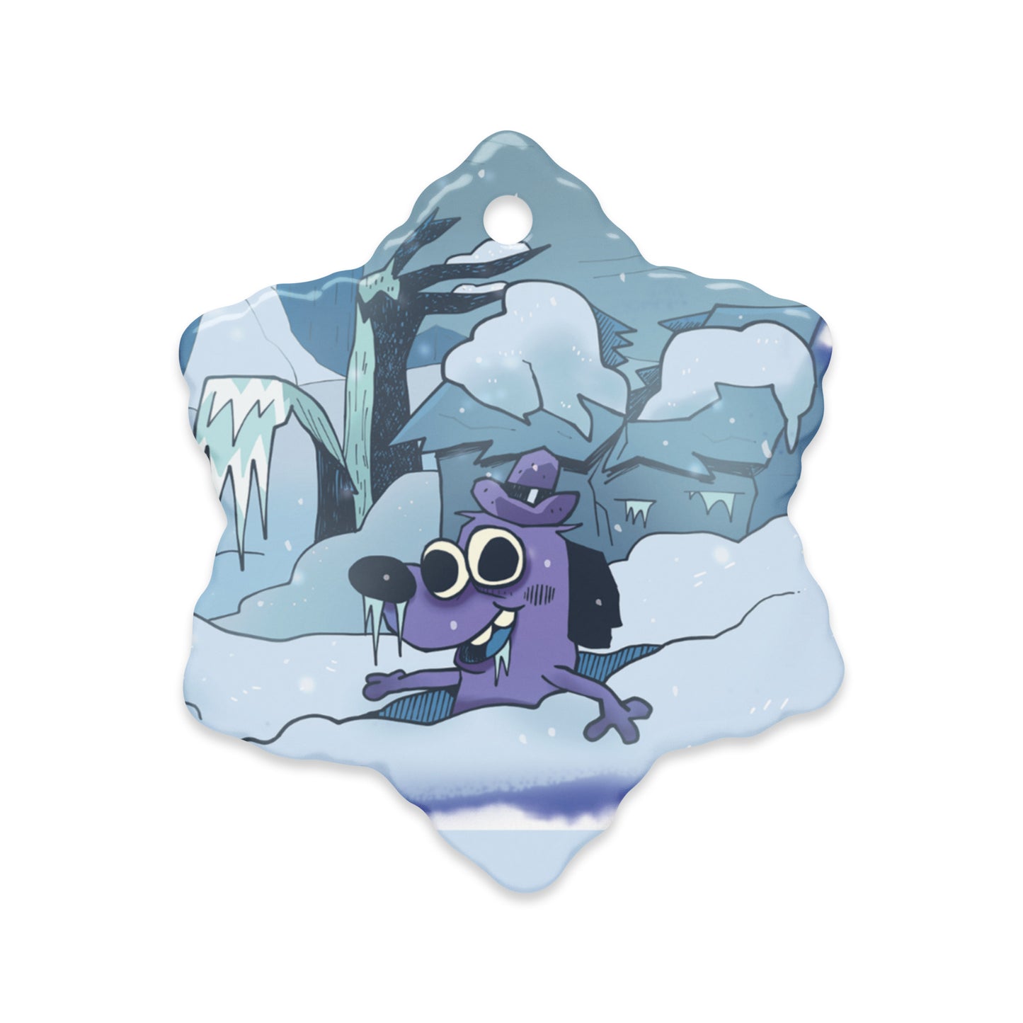 This is Fine Snow Ceramic Ornament